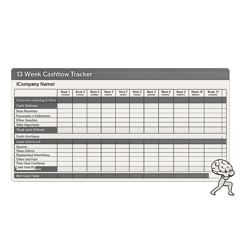 13 weeks cashflow tracker