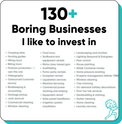 130+ Boring Businesses Ideas