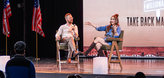 codie taking questions on stage smallest